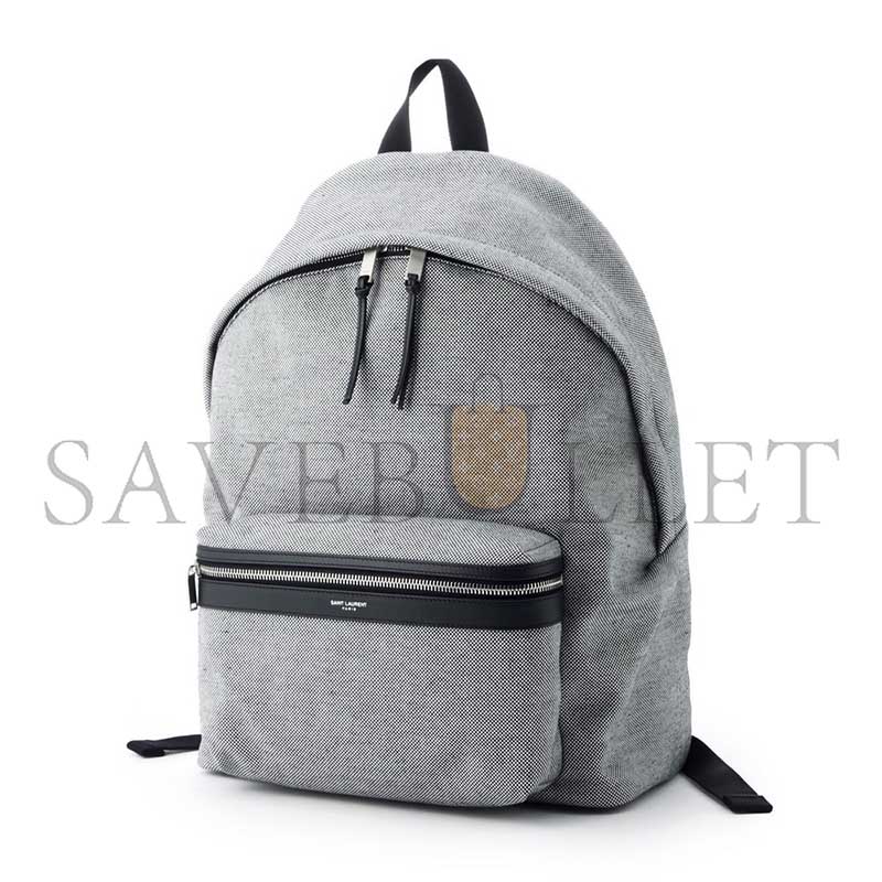 YSL GRAY CANVAS CLASSIC BACKPACK 326865 (38*30*17cm)